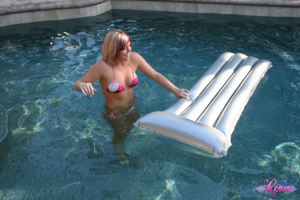 Pictures of teen Tara Ryan relaxing in the pool #60054874