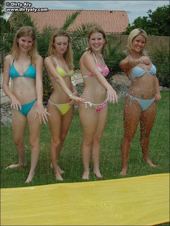 Dirty Aly And Her Friends Have Some Fun Outside