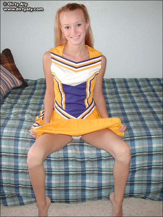 Pictures of Dirty Aly stripping out of her cheerleader uniform #54074790