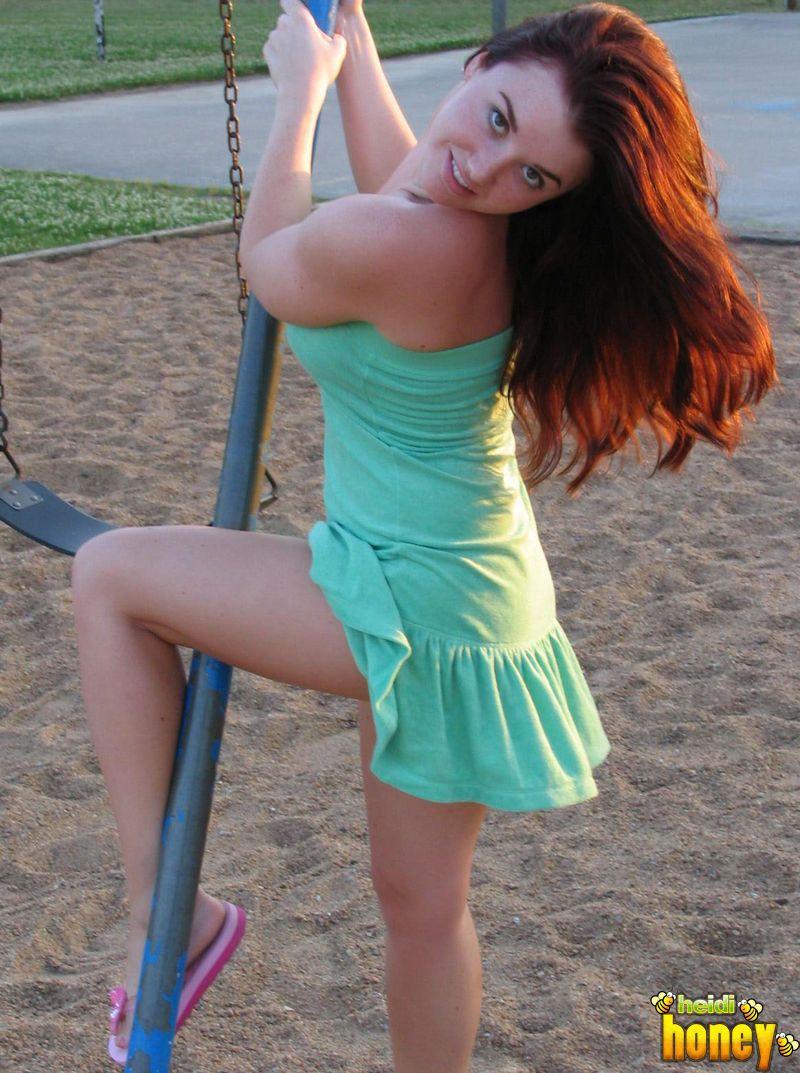 Pictures of Heidi being naughty in a park #54764134