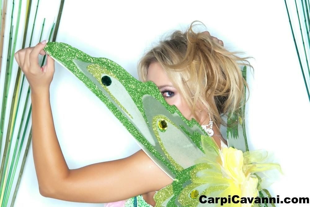 Busty blonde girl Capri Cavalli dresses up herself as a fairy #53646579