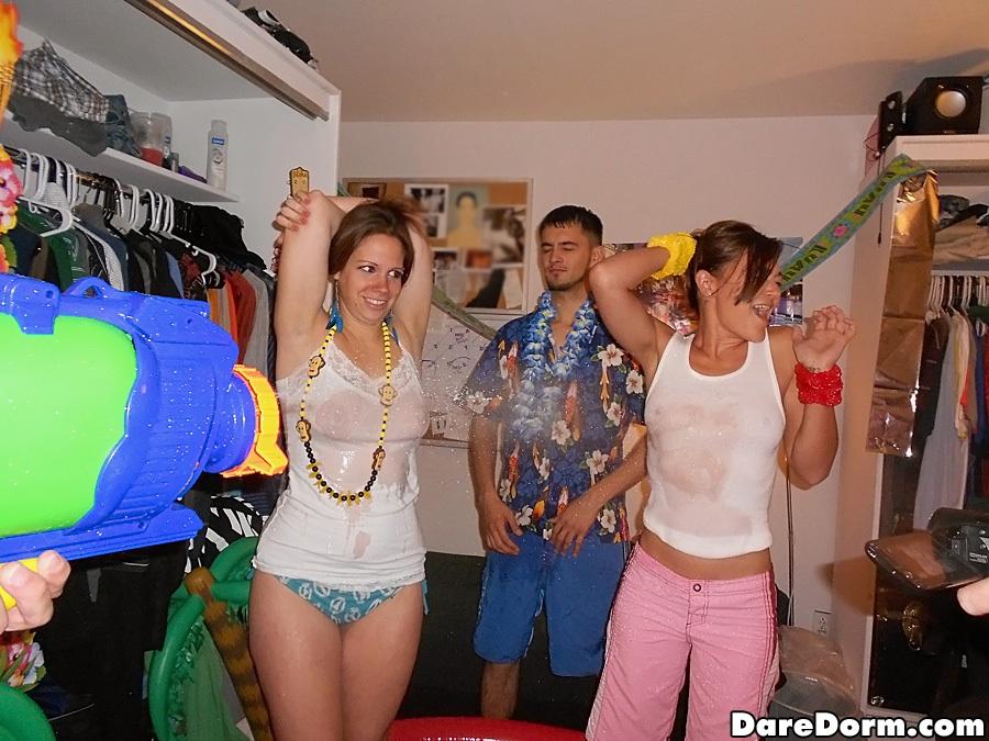 Hot college coeds go wild at a dorm party #60335570