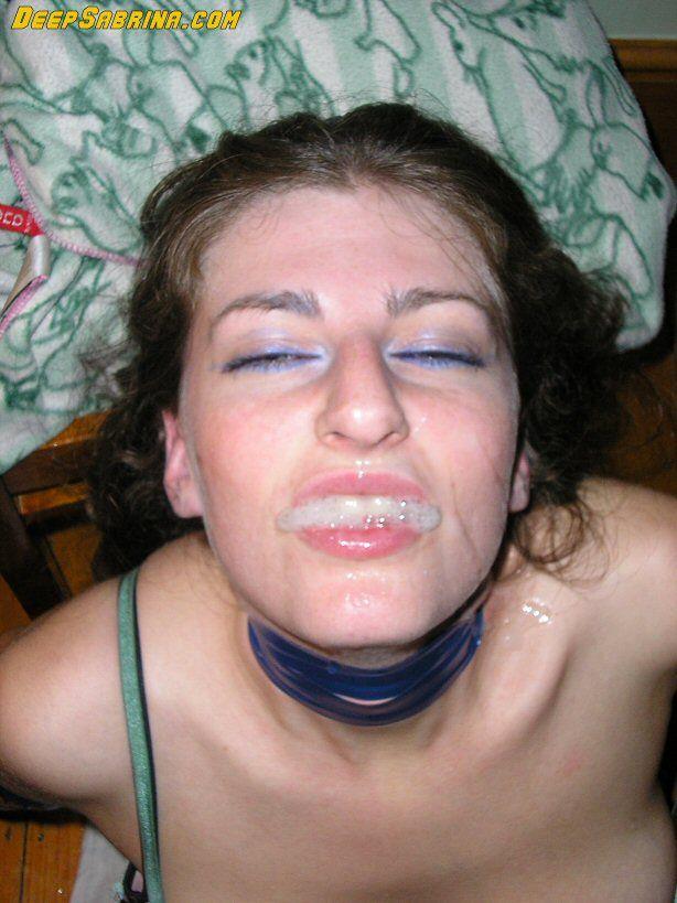 Pictures of teen star Sabrina Deep taking a massive facial #59887172