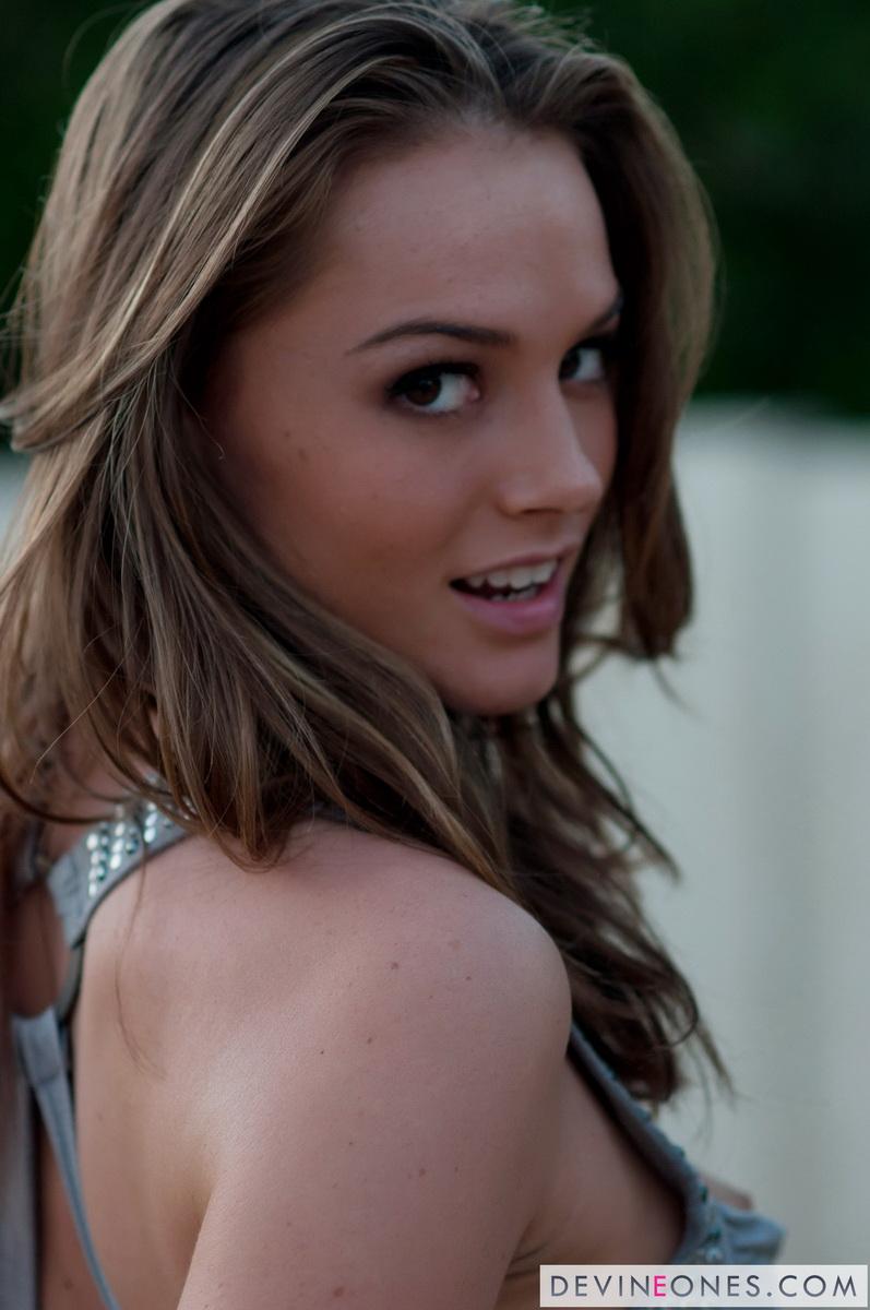 Pictures of hot teen girl Tori Black flashing her tits outside #60106880