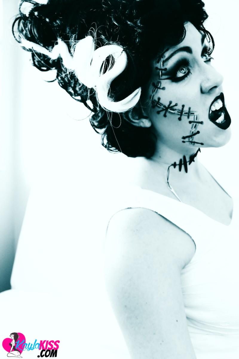 Kayla Recreates a Classic look as the Bride of Frankenstein! #58179549
