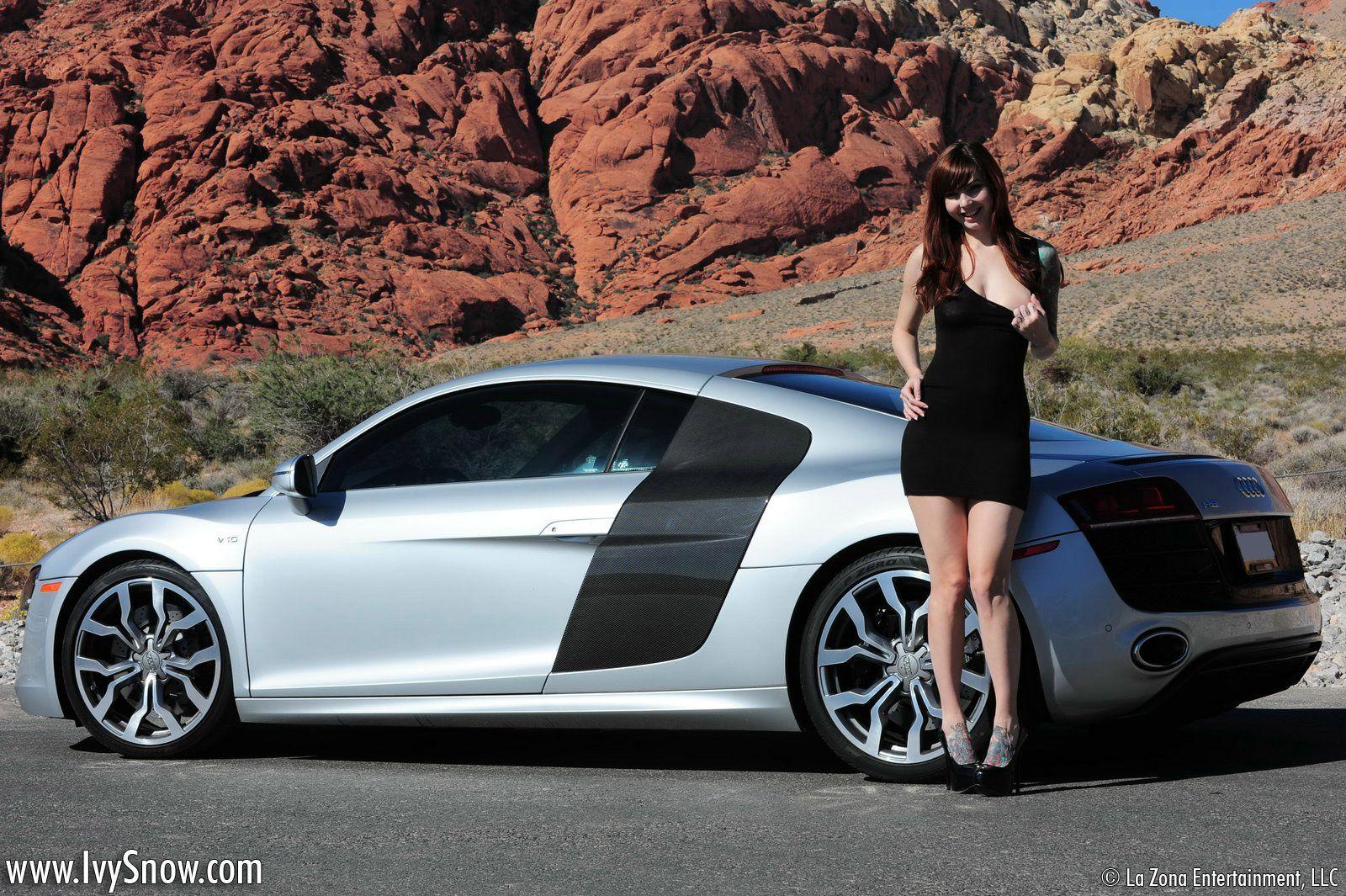 Pictures of Ivy Snow stripping with her car #55006136