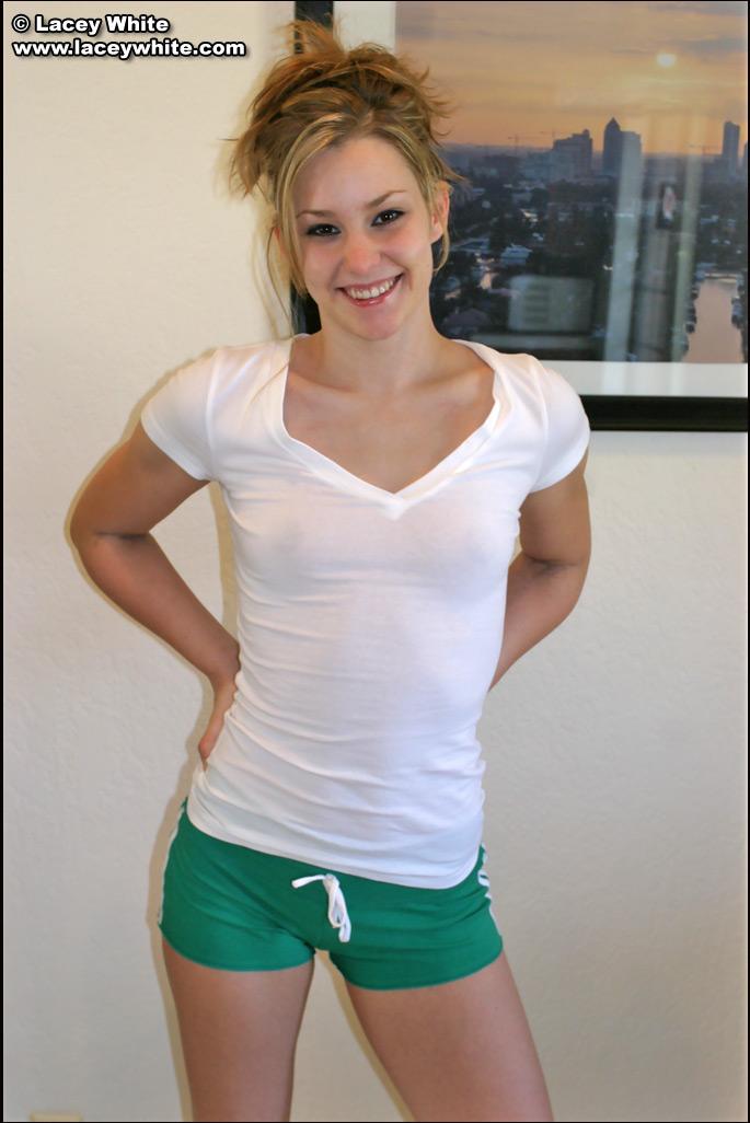 Pictures of teen girl Lacey White teasing you in a white shirt #58801315