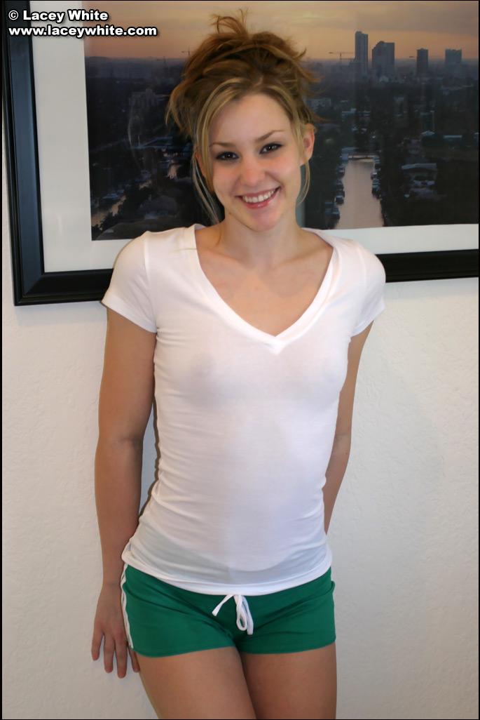 Pictures of teen girl Lacey White teasing you in a white shirt #58801380