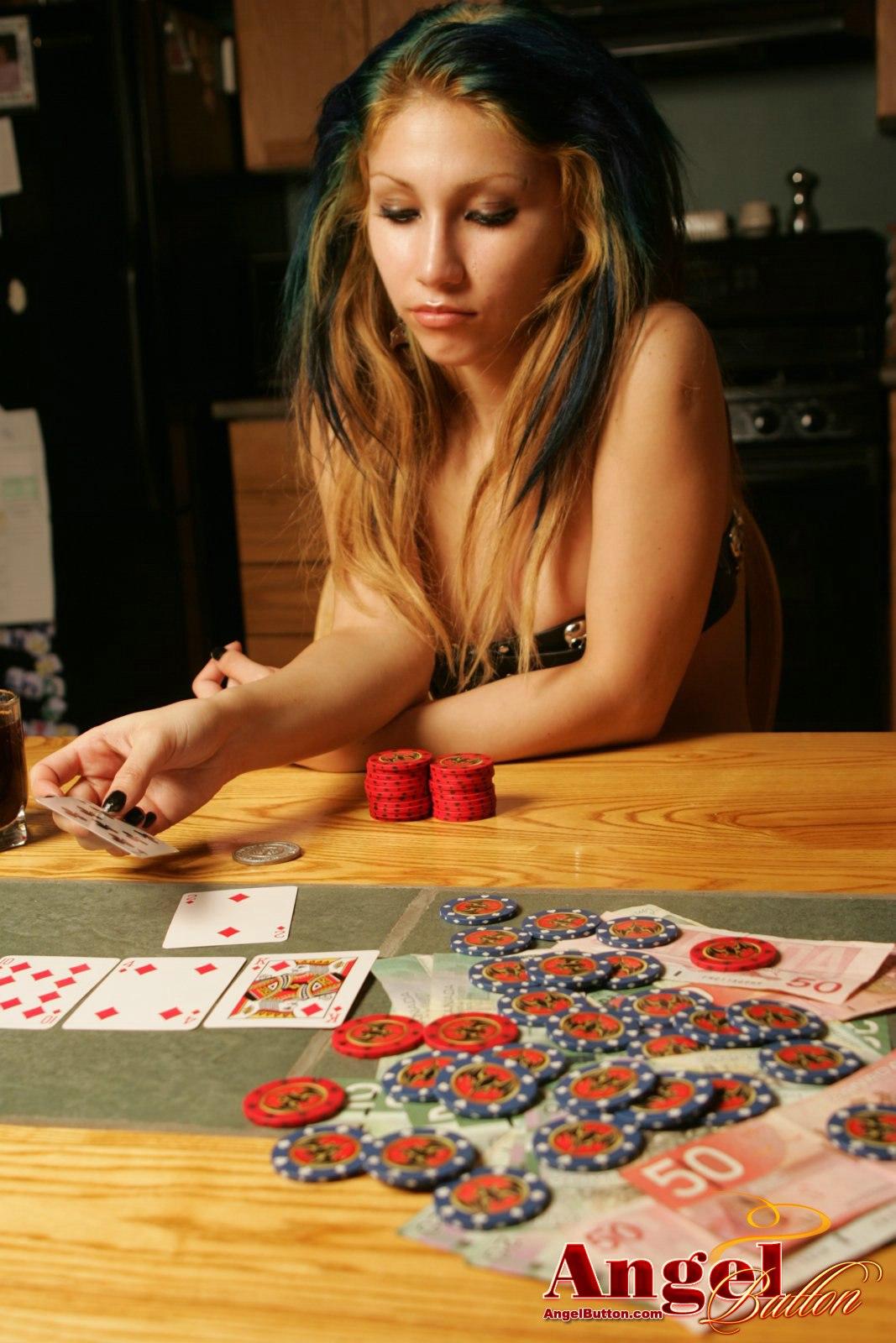 Pics of Angel Button playing strip poker #53172633