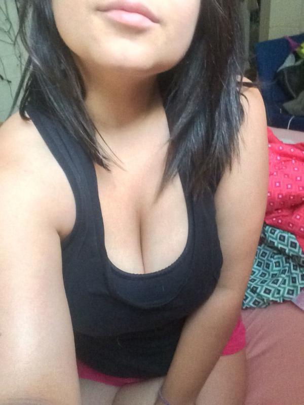 Hot big-tittied girlfriend displays her pierced juggs #60470878