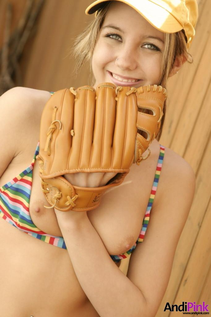 Pictures of Andi Pink playing baseball in her bikini #53152197