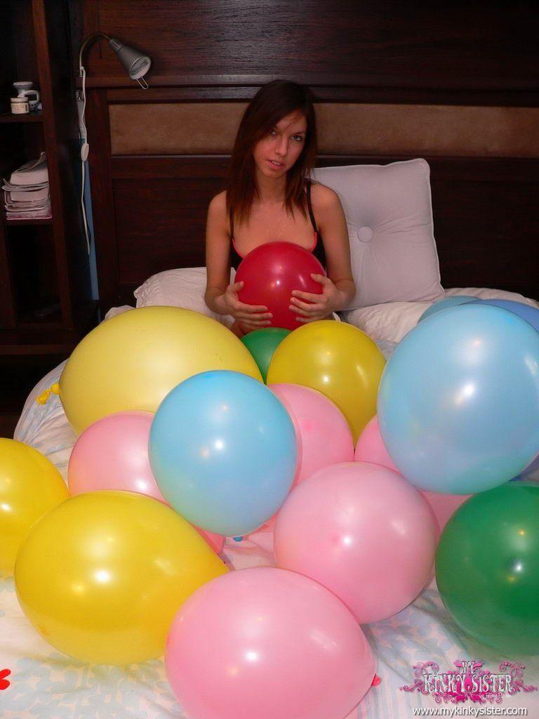 Pictures of teen star Brittany Preston getting kinky with balloons #53538314
