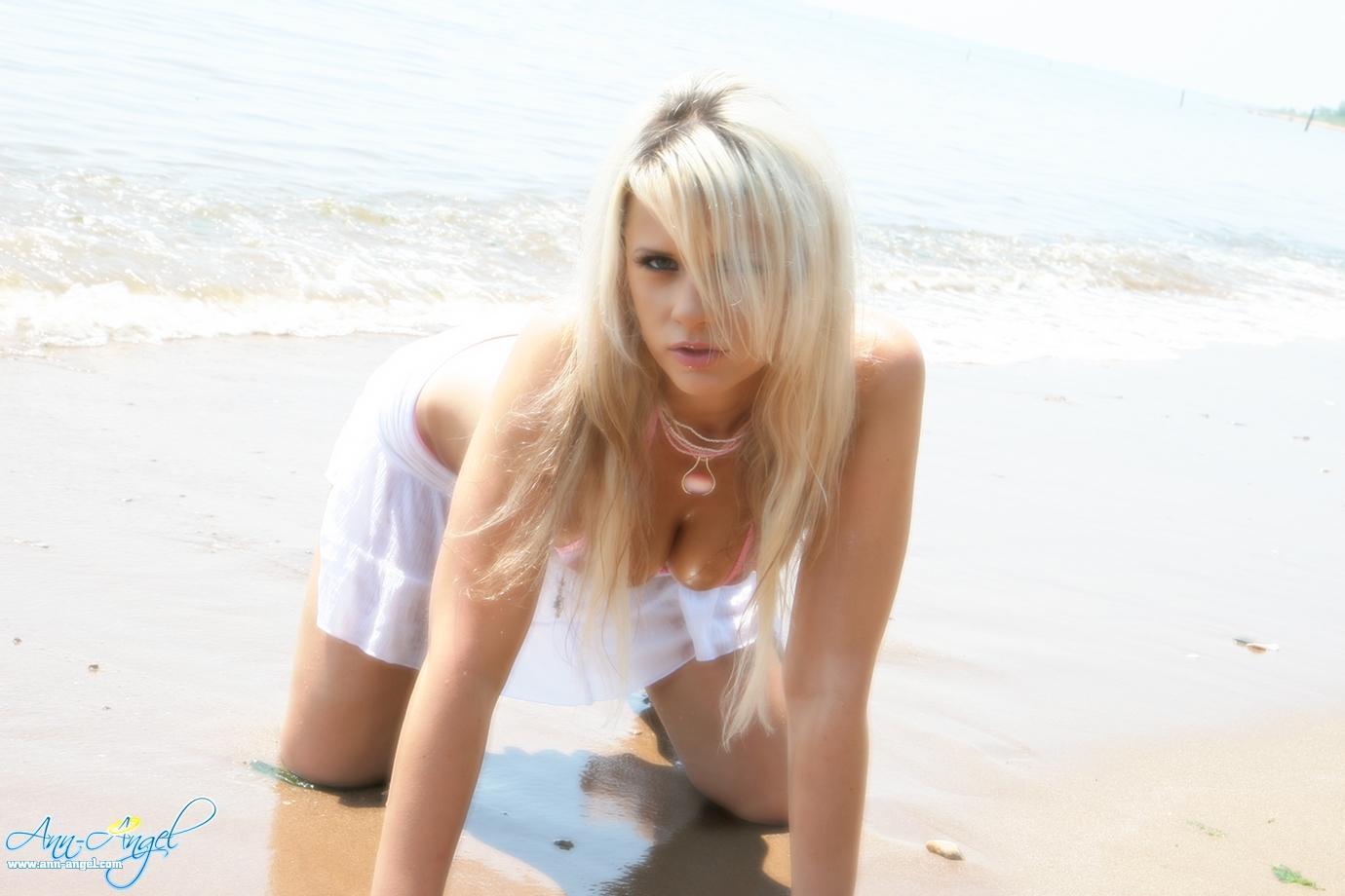 Ann Angel gets naughty in her wicked weisel bikini on the beach #53223704