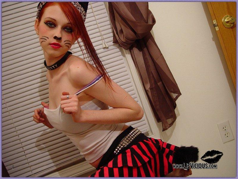 Liz dressed as a kitty cat #59037263