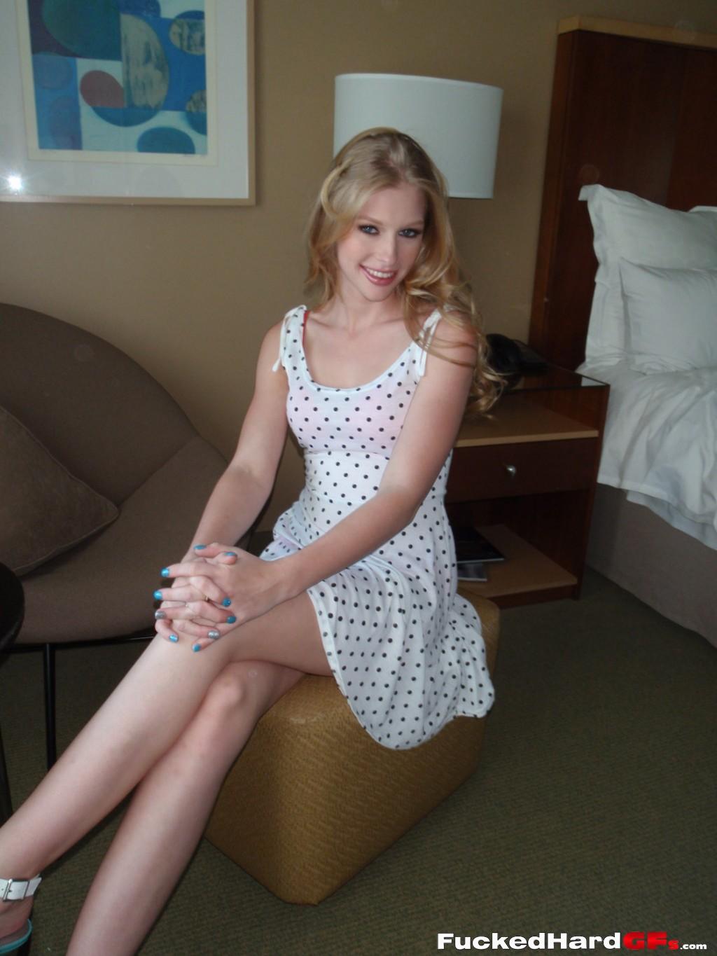 Avril is the pefect blonde bombshell girlfriend that can't get enough of her ex-boyfriend. Watch her suck and fuck him in her hotel room! #53389861