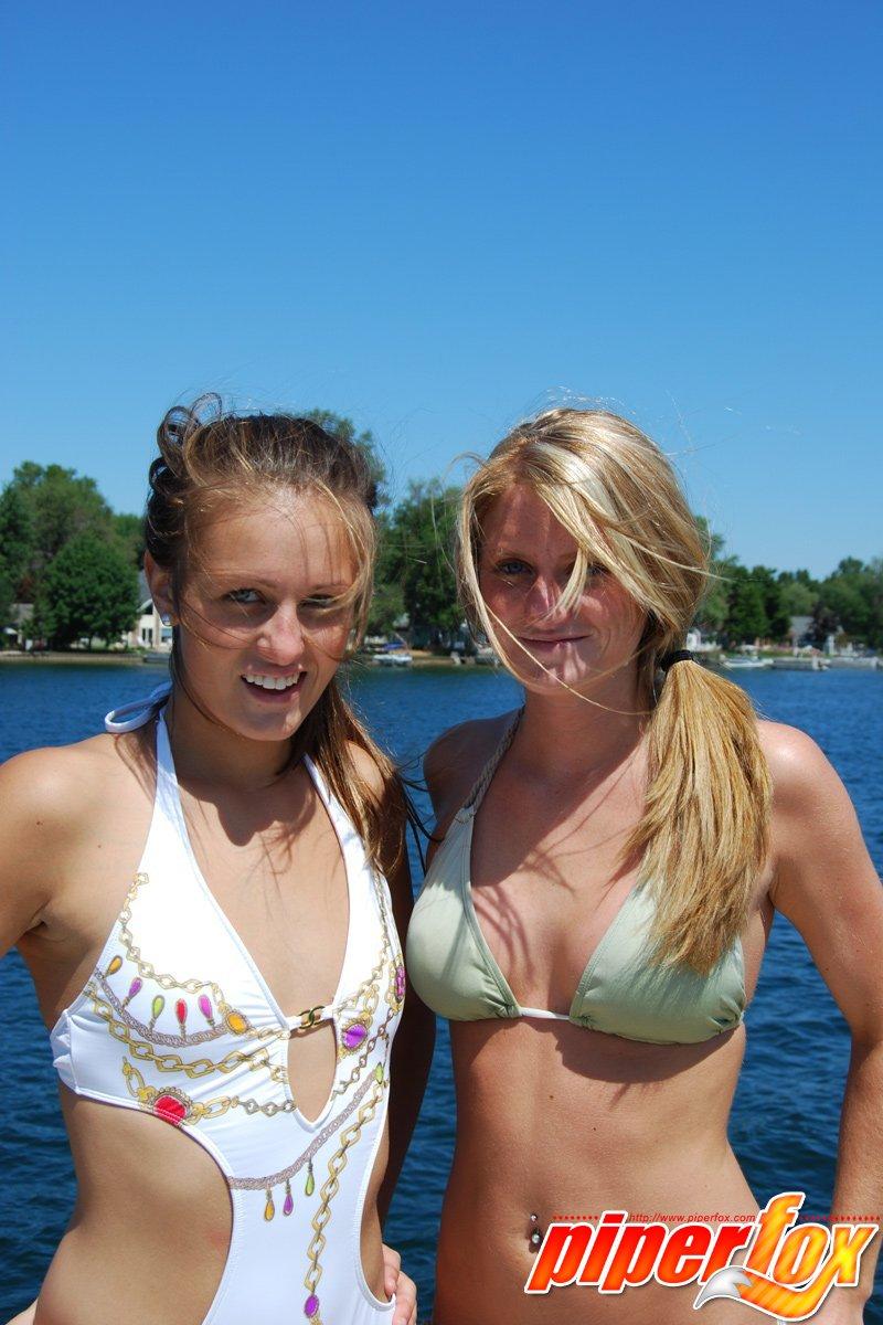 Pictures of teen model Piper Fox getting naked with her girlfriend