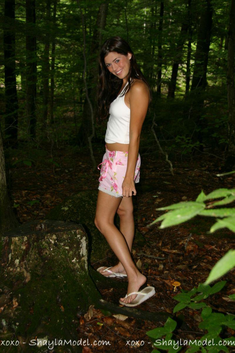 Pictures of teen hottie Shayla Model looking hot for you in the woods #59964333