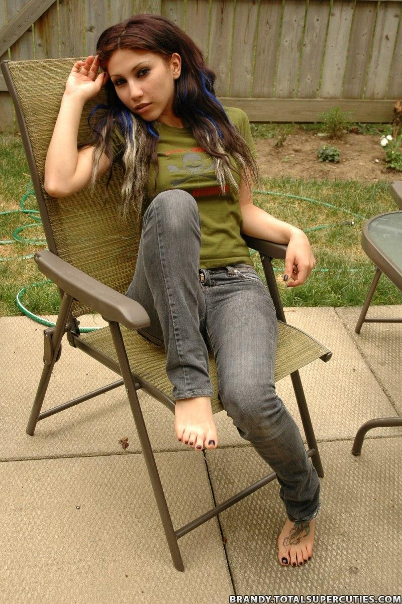 Pictures of Angel Button getting nude in the backyard #53171523