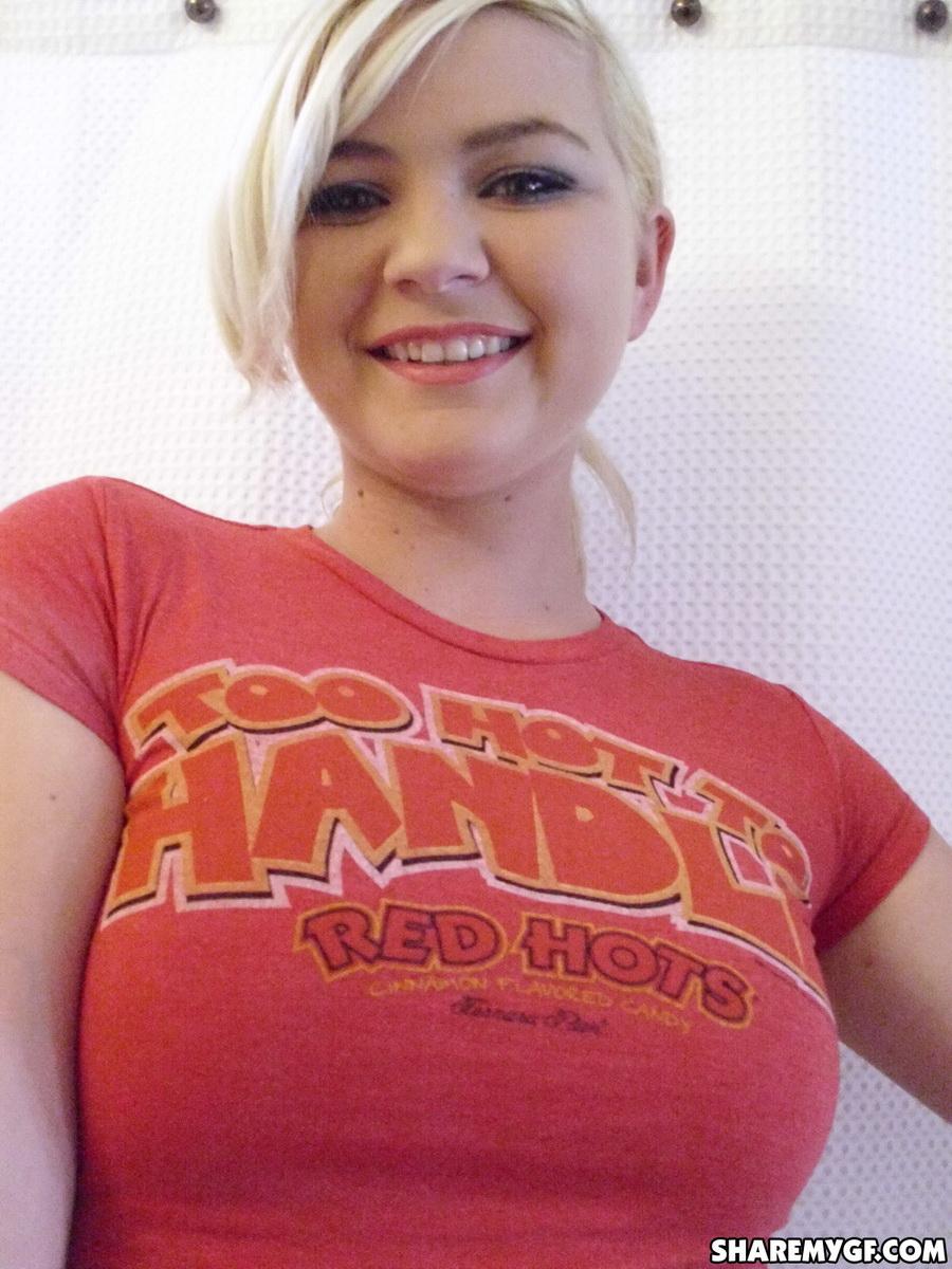 Hot blonde GF takes selfies of her stunning body in the bathroom #60795544