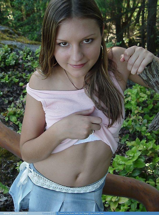 Pictures of Josie Model getting naked in the woods #55671706
