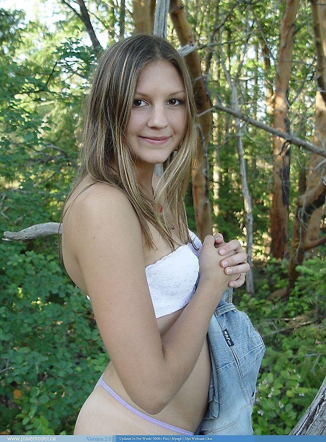 Pictures of Josie Model getting naked in the woods #55672010