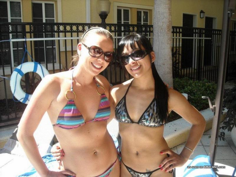 Officemates posing in sexy bikinis during vacation #60660508