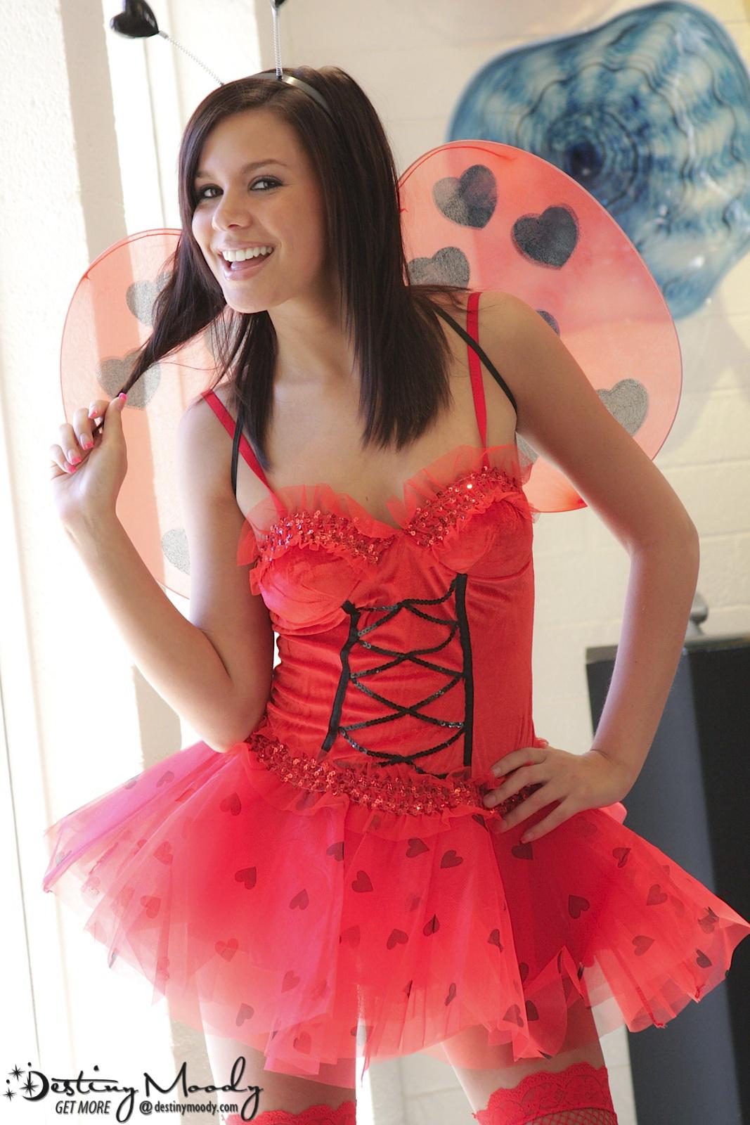 The delicious Destiny Moody is a cute as a bug on a rug in her sexy ladybug costume #54041606