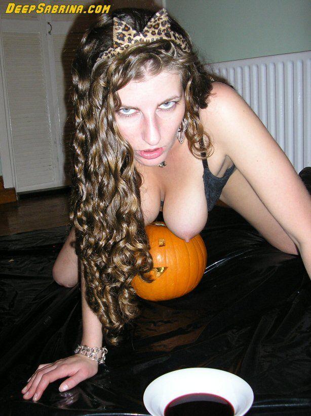Pictures of Sabrina Deep getting freaky with her pumpkin #59886687