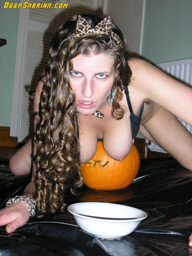 Pictures of Sabrina Deep getting freaky with her pumpkin #59886694