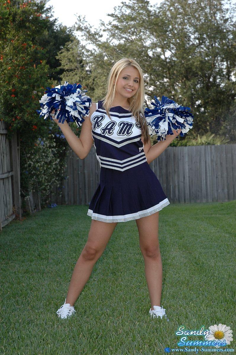 Pictures of teen babe Sandy Summers dressed as a sexy cheerleader #59907110