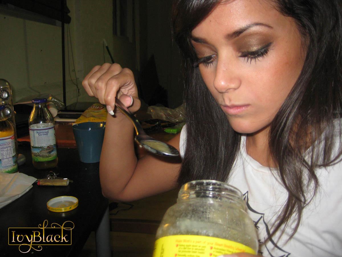 Pictures of teen hottie Ivy Black eating apple sauce #54998785