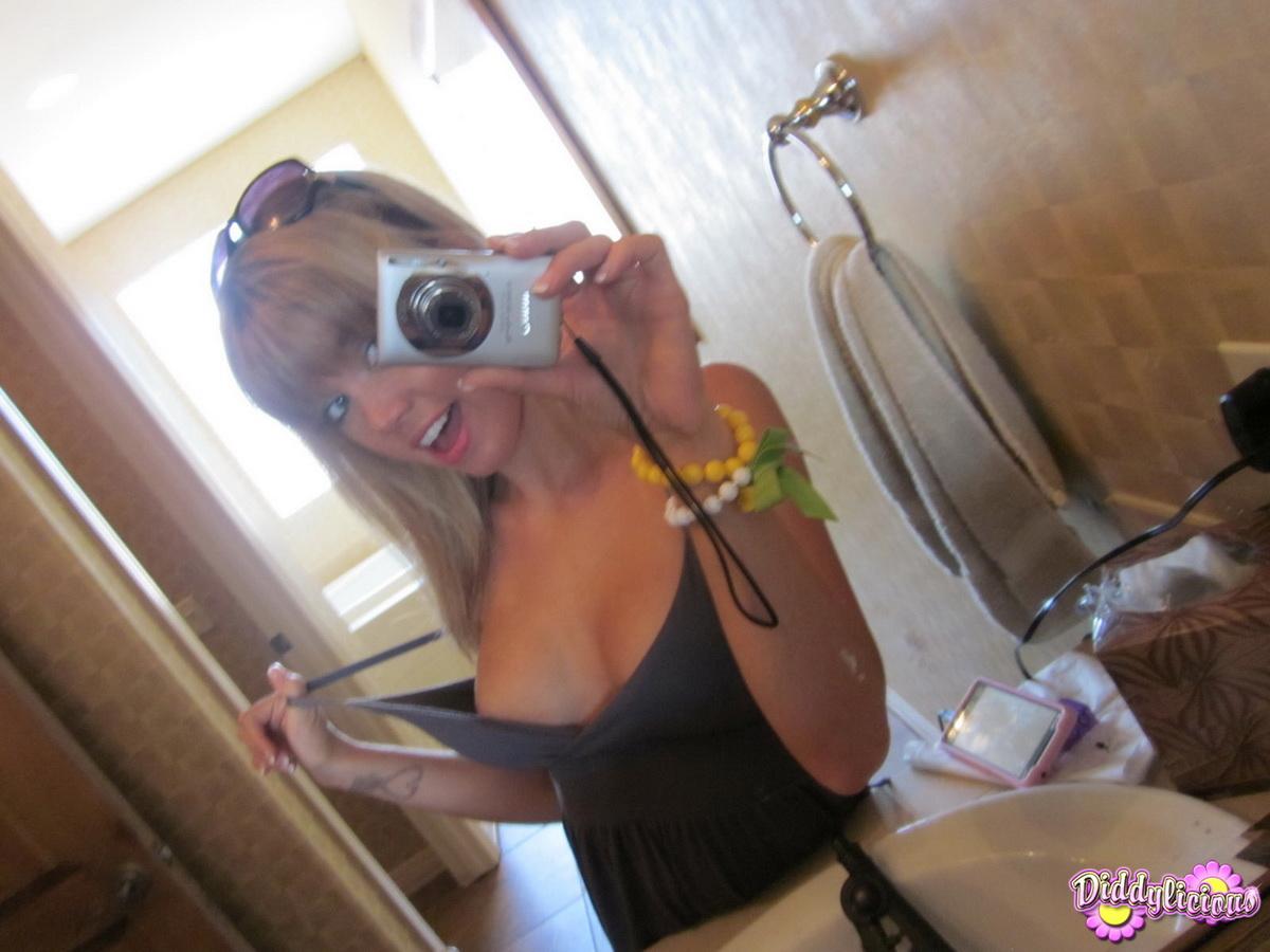 Pictures of Diddylicious taking hot pics of herself in the bathroom #54055869