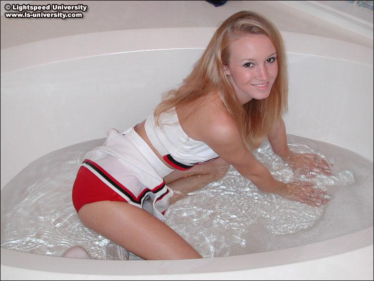 Pictures of Lightspeed University cheerleader Dirty Aly getting herself all wet #54076652