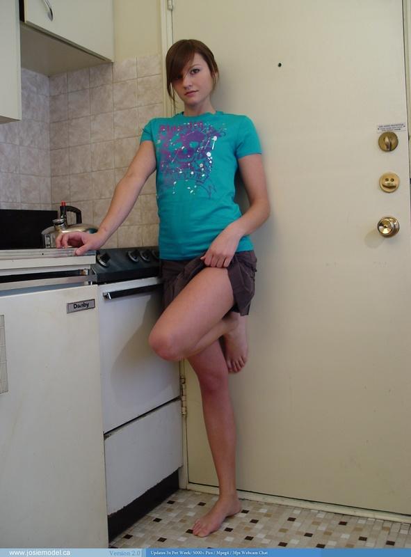 Pictures of Josie Model stripping in the kitchen #55726860
