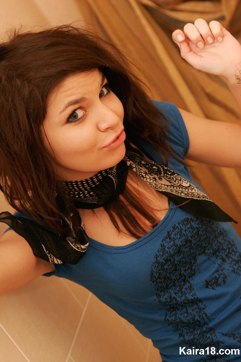 Pictures of teen model Kaira 18 teasing with her pretty face #55897204
