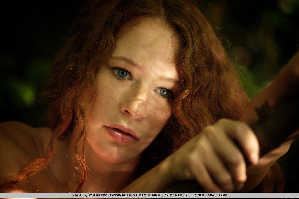 Pics of redhead teen Kia A naked in the forest #58730168