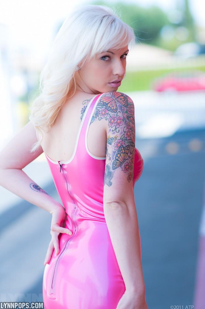 Lynn Latex Pink Dress #59142906