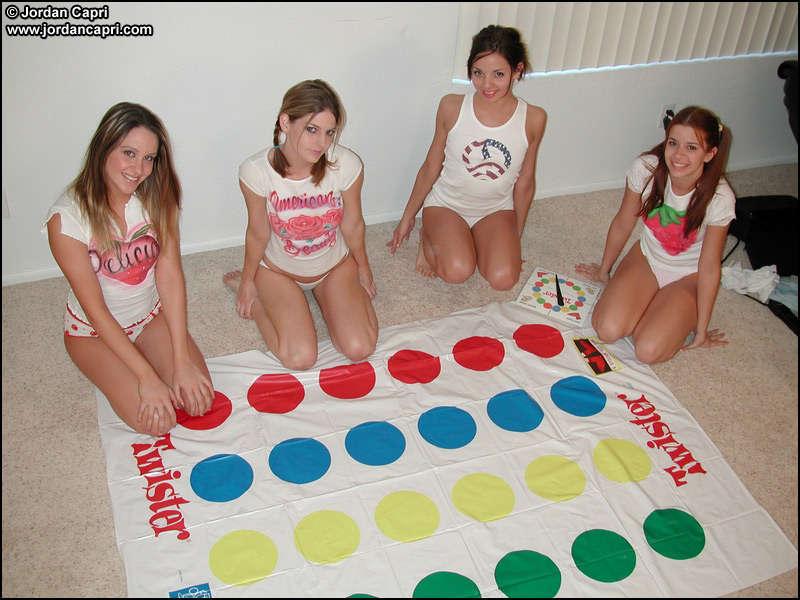 Teen babes playing naked twister #55630333