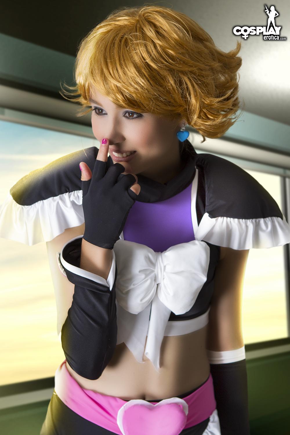 Cosplay hottie Stacy strips in a sexy anime set #60007690