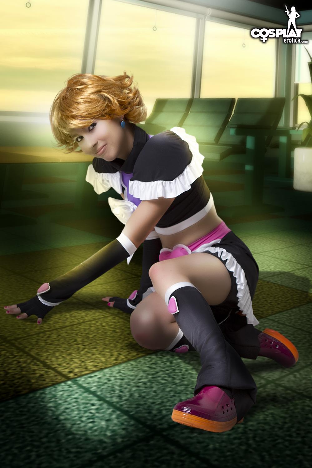 Cosplay hottie Stacy strips in a sexy anime set #60007694