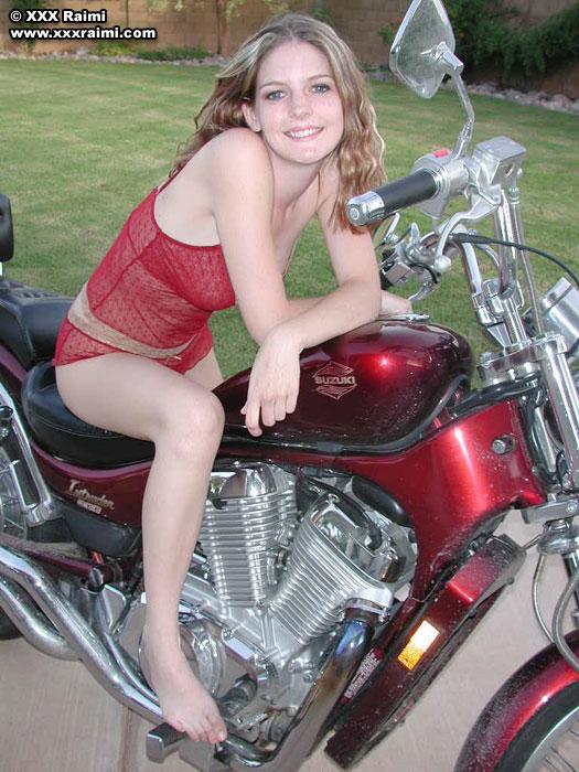 Pictures of XXX Raimi getting nude on a motor bike #60175028