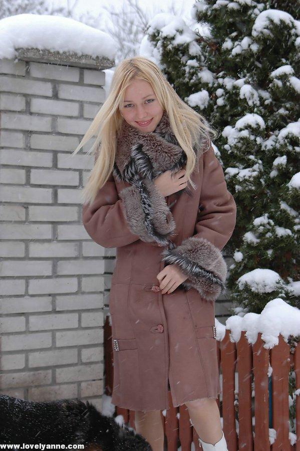 Anne naked in the snow showing her tight body #59104241