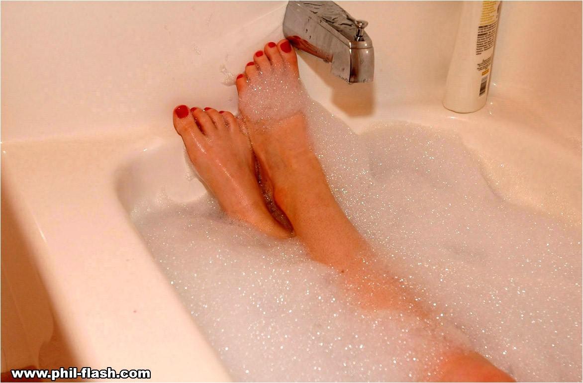 Megan taking a hot steamy bubble bath #59468082