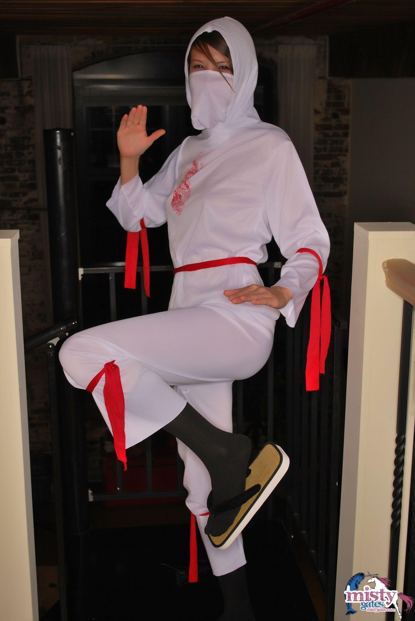 Pictures of Misty Gates dressed as a hot white ninja #59592968