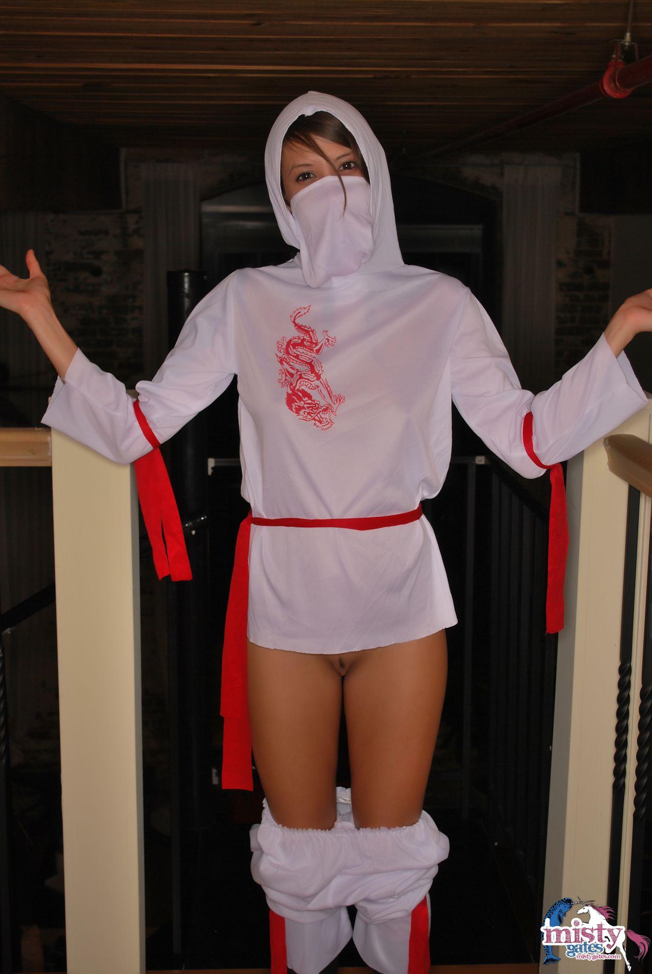 Pictures of Misty Gates dressed as a hot white ninja #59593000
