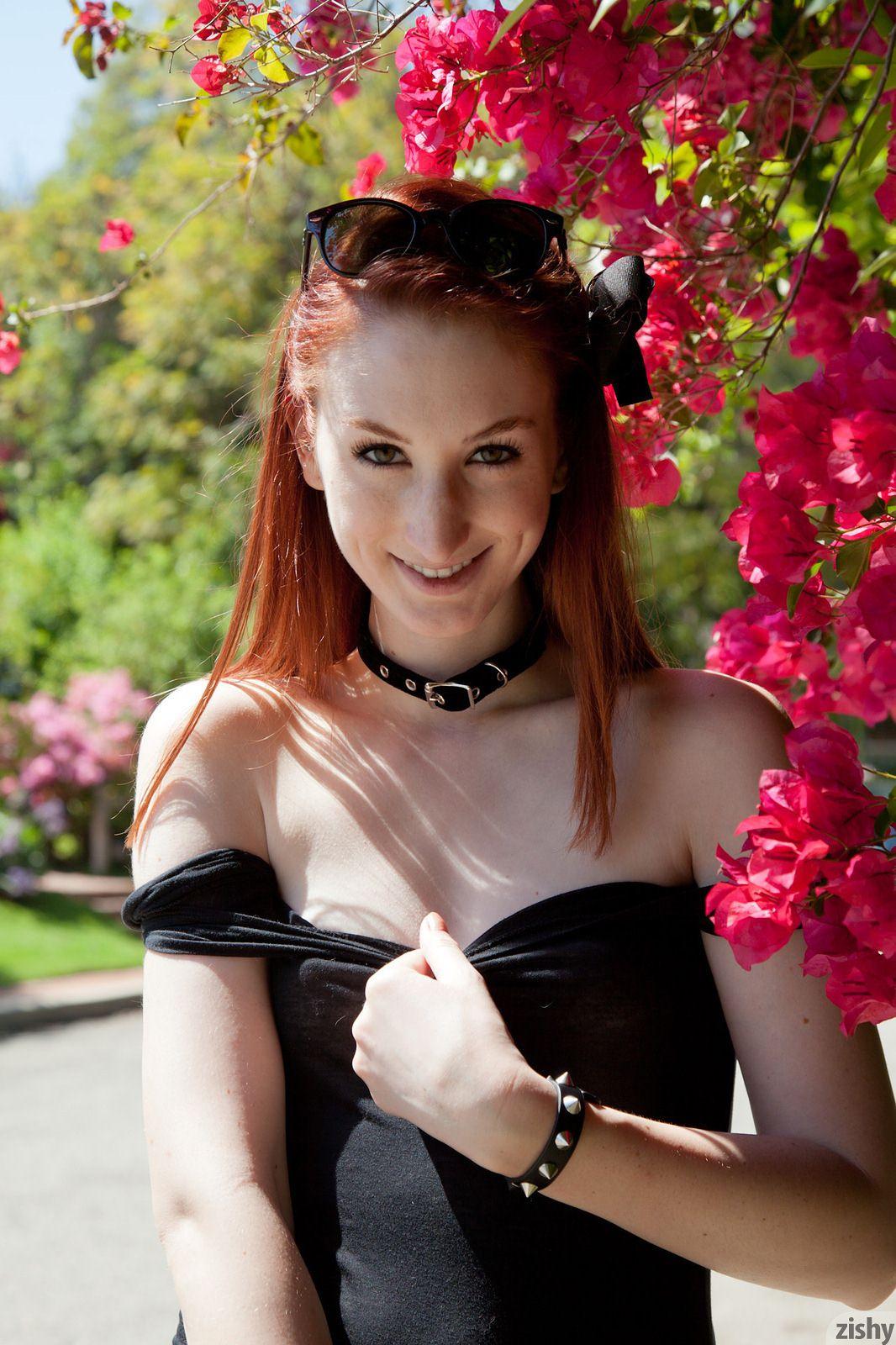 Redhead beauty Haley Gladwell teases you with a popsicle and her panties #54618364