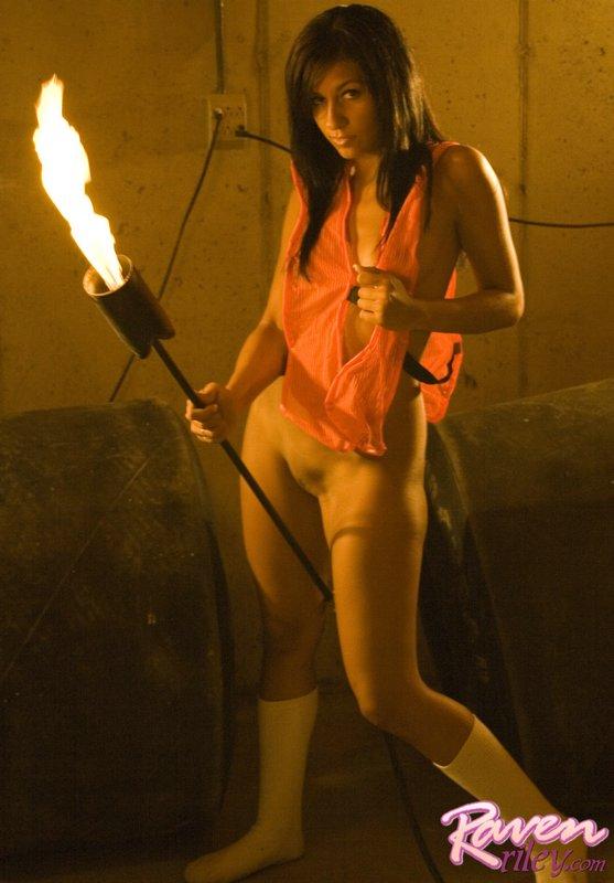 Pictures of teen girl Raven Riley playing with fire #59856235