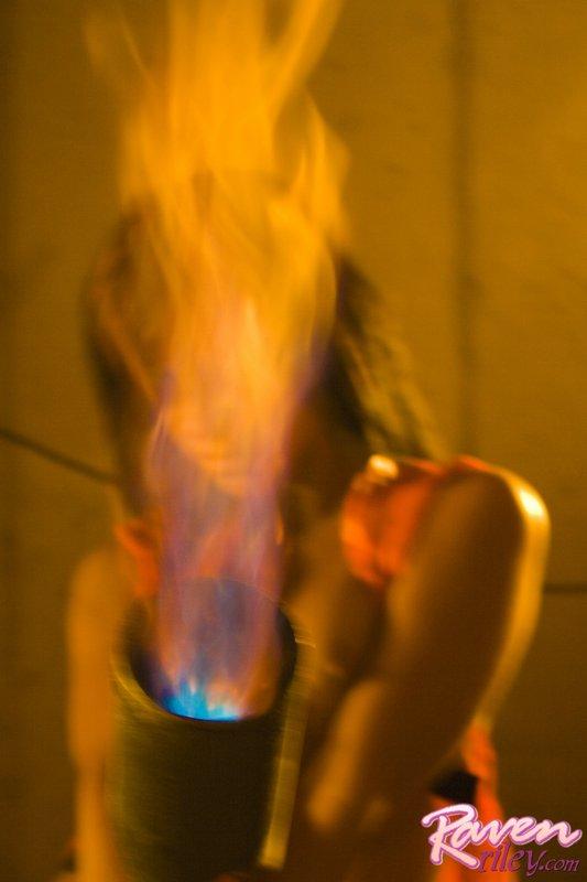 Pictures of teen girl Raven Riley playing with fire #59856258