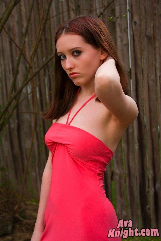 Pictures of Ava Knight teasing in a sexy pink dress #53380109