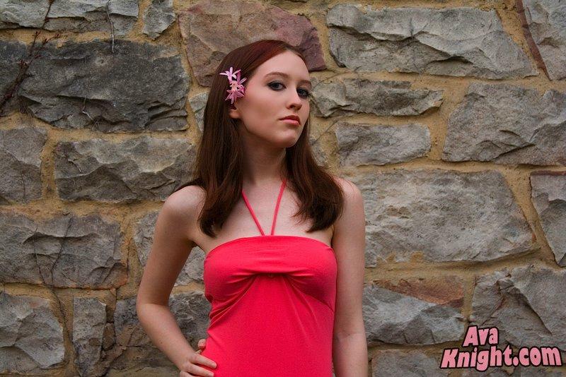 Pictures of Ava Knight teasing in a sexy pink dress #53380221